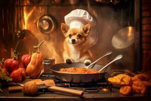 chef chien cuisine photo