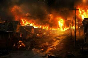 ville brûler explosion ville photo