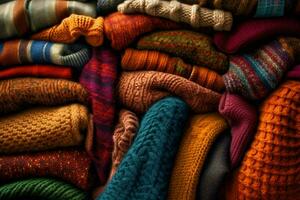 vêtements chandails de laine l'automne photo