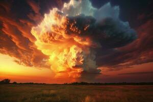 nuage le coucher du soleil explosion photo