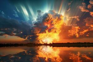 nuage le coucher du soleil explosion photo