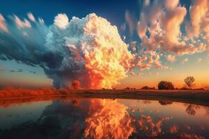 nuage le coucher du soleil explosion photo