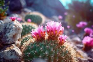 coloré rose cactus photo