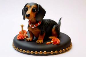 teckel chien gâteau animal photo
