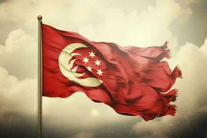 drapeau fond d'écran de Singapour photo
