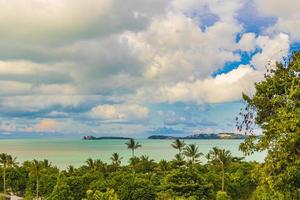 incroyable plage de l'île de koh samui et panorama paysager en thaïlande.