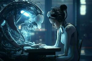 moderne cyborg ingénieur dessins futuriste robotique photo