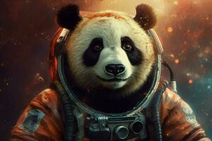 Panda dans une espace costume photo