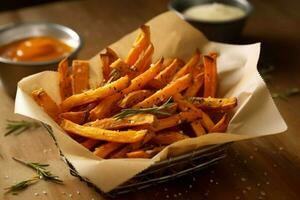 frites de patates douces photo