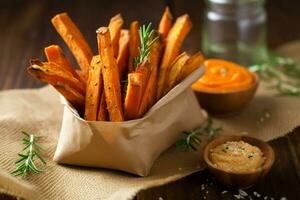 frites de patates douces photo