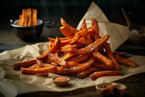 frites de patates douces photo