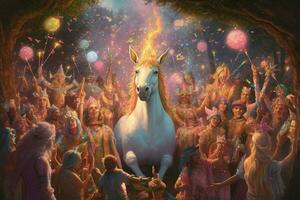 Licorne Aller fête photo