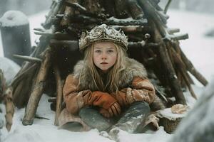 viking enfant fille neige règlement photo