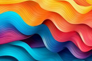 vague modèle dans vibrant couleurs sur toile de fond photo