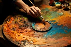 en bois pétrole palette peindre artiste photo