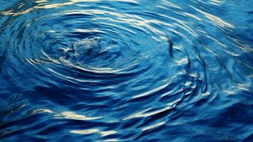 une bleu l'eau avec ondulations dans le l'eau photo