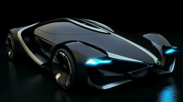 une futuriste voiture avec une futuriste conception photo