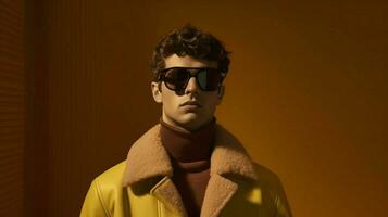 une homme portant des lunettes de soleil de le marque fendi photo