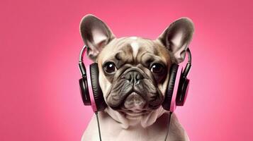 une affiche pour une chien dj avec une rose Bandeau photo