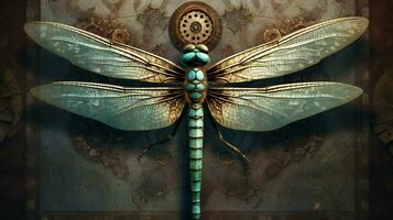 une affiche pour une libellule appelé libellule photo