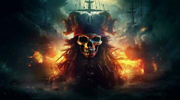 une affiche pour le pirates de le Caraïbes photo