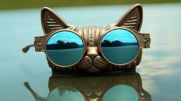 chat élégant des lunettes de soleil photo