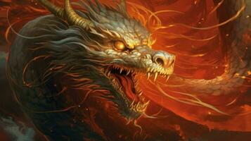 chinois dragon radiant photo