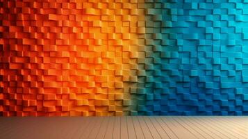 texturé mur avec vibrant Couleur palette photo