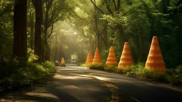 circulation cônes dans une magnifique Naturel réglage photo