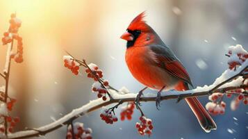 magnifique oiseau la photographie rouge cardinal photo