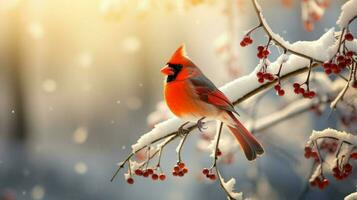 magnifique oiseau la photographie rouge cardinal photo