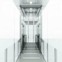 ascenseur avec blanc Contexte haute qualité ultra HD photo