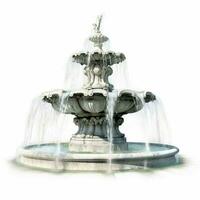 Stewarts Fontaine classiques avec blanc Contexte photo