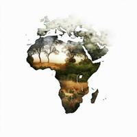 Afrique avec transparent Contexte haute qualité ultra HD photo