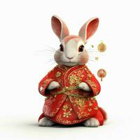 chinois Nouveau année lapin avec transparent Contexte haute photo