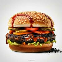 foncé Fast food 8k avec blanc Contexte haute qualité photo
