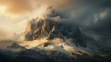 dolomites couvert montagnes de Italie groupe di se photo