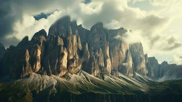 dolomites couvert montagnes de Italie groupe di se photo