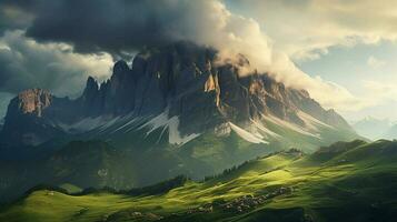 dolomites couvert montagnes de Italie groupe di se photo