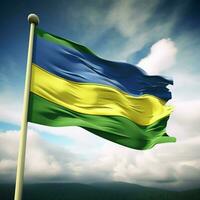 drapeau de Gabon haute qualité 4k ultra HD photo