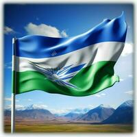 drapeau de Lesotho haute qualité 4k ultra photo