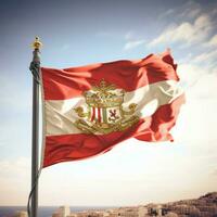 drapeau de Monaco haute qualité 4k ultra h photo