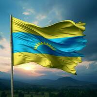 drapeau de Rwanda haute qualité 4k ultra h photo