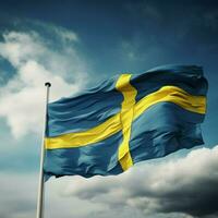 drapeau de Suède haute qualité 4k ultra h photo