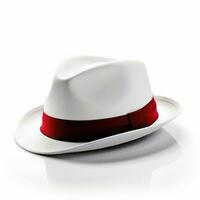 chapeau avec blanc Contexte haute qualité ultra HD photo