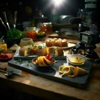 photoréaliste professionnel nourriture commercial photographier photo