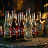 produit coups de Coca Cola lumière haute qualité 4k photo