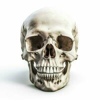 crâne avec blanc Contexte haute qualité ultra HD photo
