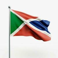 Sud Afrique drapeau avec blanc Contexte haute qualité photo