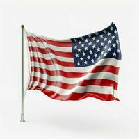 Etats-Unis drapeau avec blanc Contexte haute qualité ultra photo